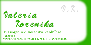 valeria korenika business card